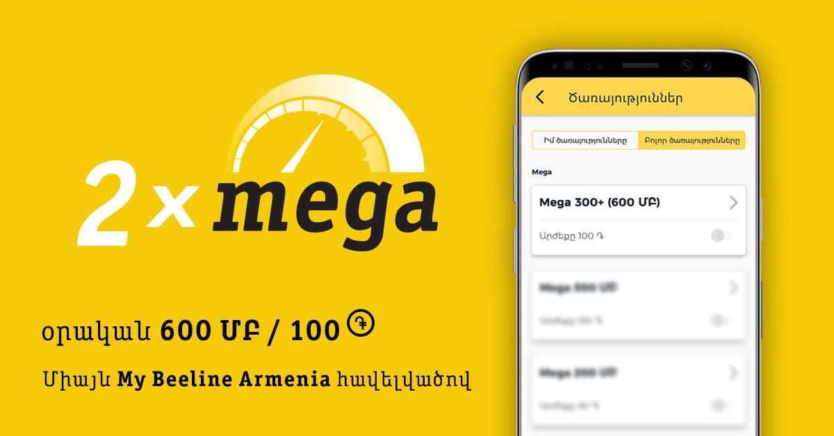 «Mega 300ՄԲ» և «Mega 300+» ծառայություններ
